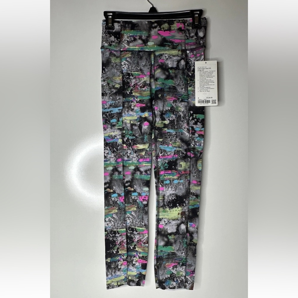 Lululemon Women's Legging Fast Free HR Crop 23" PADM Yoga Running US 4 NWT No